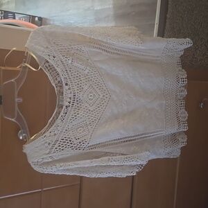 Democracy top crochet with tank